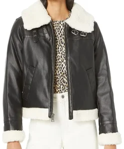 womens-aviator-black-faux-leather-shearling-jacket