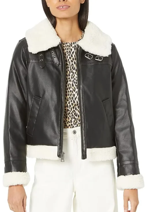 womens-aviator-black-faux-leather-shearling-jacket