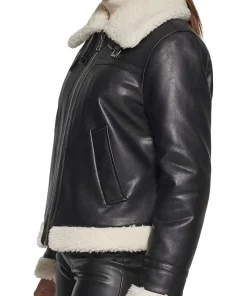 womens-aviator-black-faux-leather-shearling-jacket