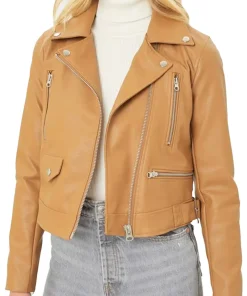 womens-biker-camel-faux-leather-jacket