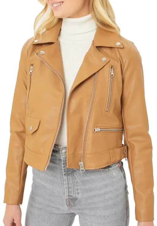 womens-biker-camel-faux-leather-jacket
