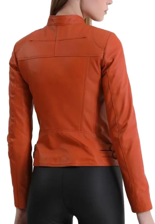 womens-biker-orange-faux-leather-jacket