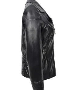 womens-black-biker-faux-leather-cross-zip-jacket