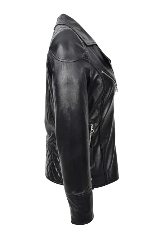 womens-black-biker-faux-leather-cross-zip-jacket