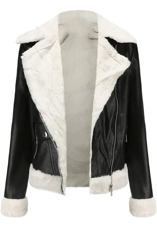 womens-black-biker-faux-leather-shearling-jacket