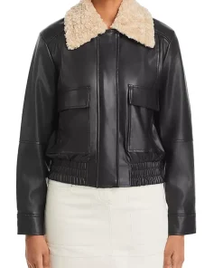 womens-black-faux-leather-bomber-jacket-with-shearling-collar