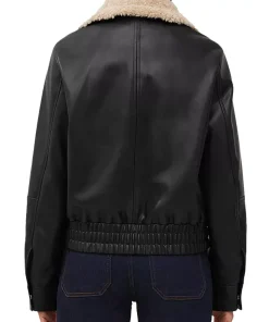 womens-black-faux-leather-bomber-jacket-with-shearling-collar