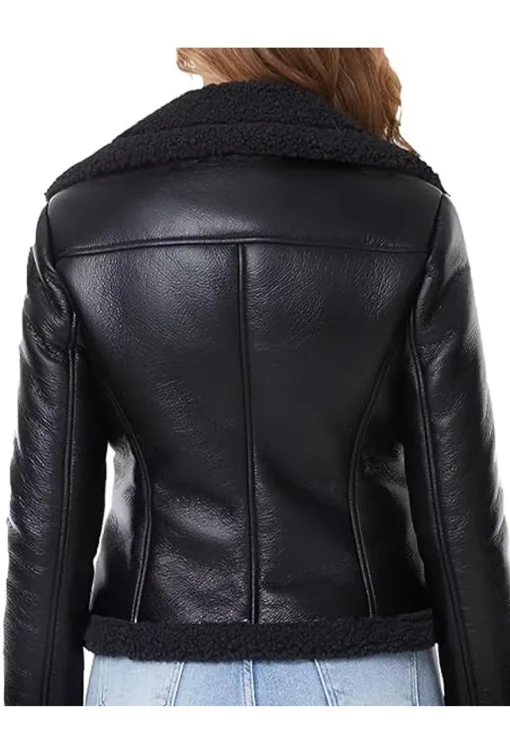 womens-black-faux-leather-faux-shearling-jacket