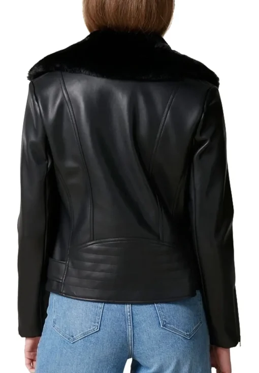 womens-black-faux-leather-fur-collar-biker-jacket