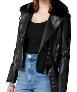 womens-black-faux-leather-fur-collar-biker-jacket