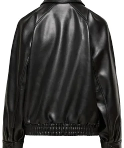 womens-black-faux-leather-oversized-bomber-jacket