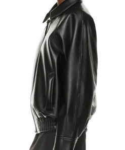 womens-black-faux-leather-oversized-bomber-jacket