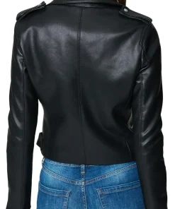 womens-black-faux-leather-semi-fit-moto-jacket
