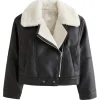 womens-black-faux-leather-shearling-biker-jacket