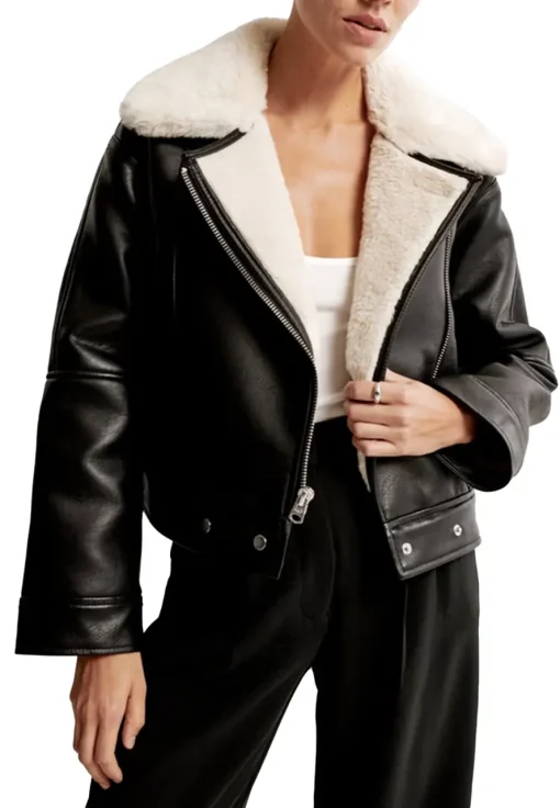 womens-black-faux-leather-shearling-biker-jacket