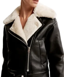 womens-black-faux-leather-shearling-biker-jacket
