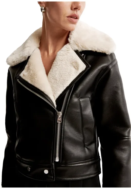 womens-black-faux-leather-shearling-biker-jacket