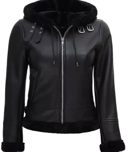 womens-black-faux-leather-shearling-jacket-with-hood