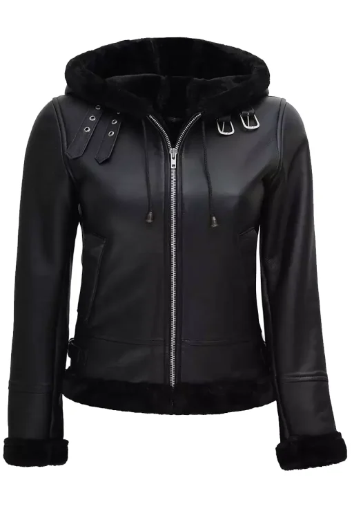 womens-black-faux-leather-shearling-jacket-with-hood
