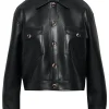 womens-black-faux-leather-shirt-jacket