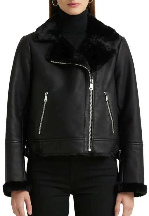 womens-black-moto-shearling-faux-leather-jacket