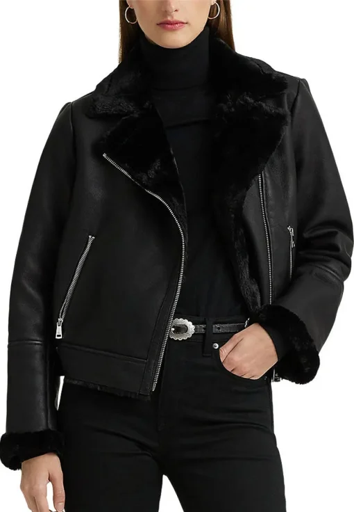 womens-black-moto-shearling-faux-leather-jacket