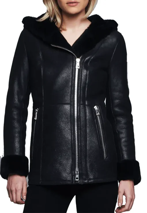 womens-black-shearling-faux-leather-hooded-jacket