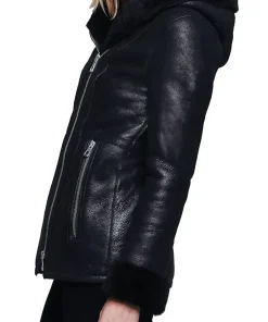 womens-black-shearling-faux-leather-hooded-jacket