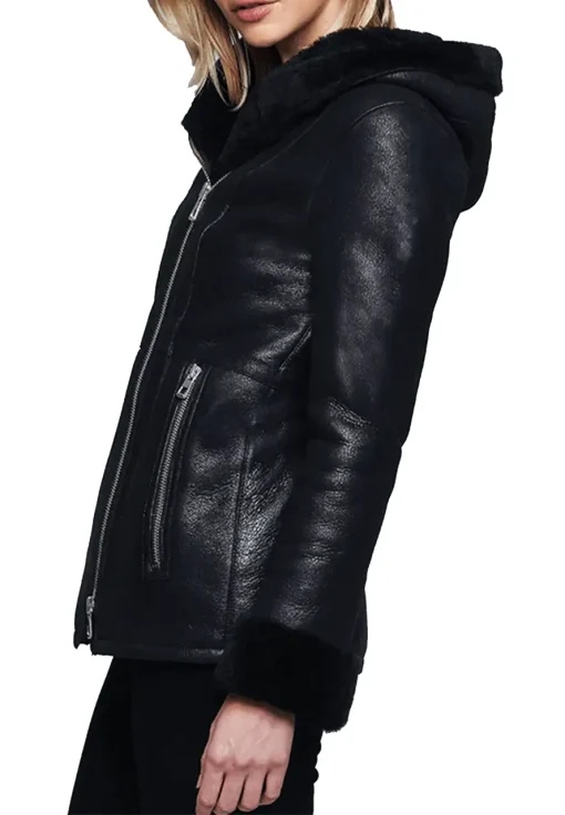 womens-black-shearling-faux-leather-hooded-jacket