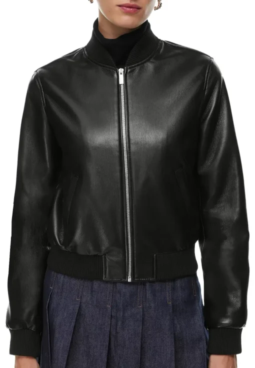 womens-bomber-black-faux-leather-jacket