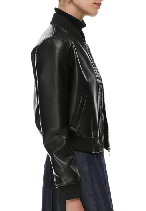 womens-bomber-black-faux-leather-jacket