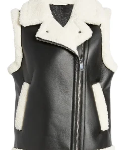 womens-bonded-black-faux-leather-shearling-vest