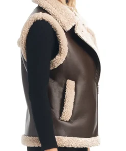 womens-bonded-dark-brown-faux-leather-shearling-vest