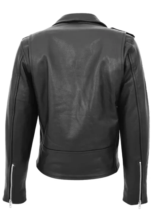 womens-brando-style-black-faux-leather-biker-jacket