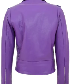 womens-brando-style-lilac-faux-leather-biker-jacket