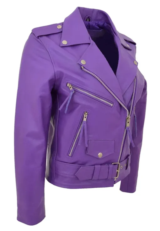womens-brando-style-lilac-faux-leather-biker-jacket