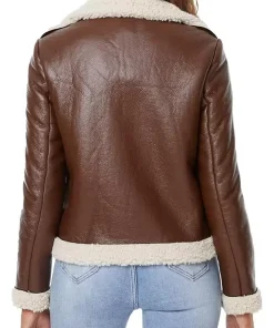womens-brown-faux-leather-faux-shearling-jacket