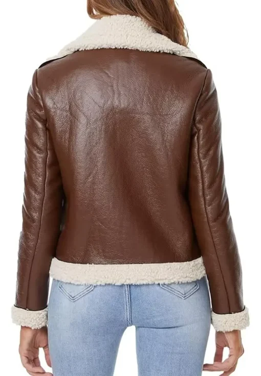 womens-brown-faux-leather-faux-shearling-jacket