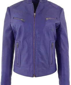 womens-casual-zip-up-purple-faux-leather-biker-jacket