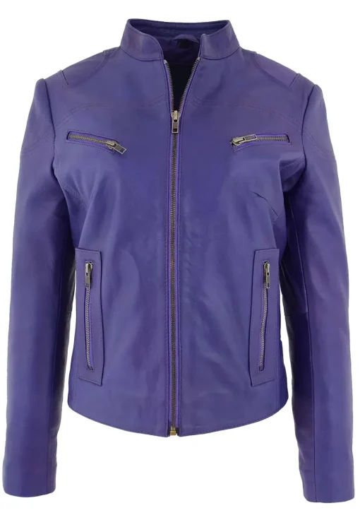 womens-casual-zip-up-purple-faux-leather-biker-jacket