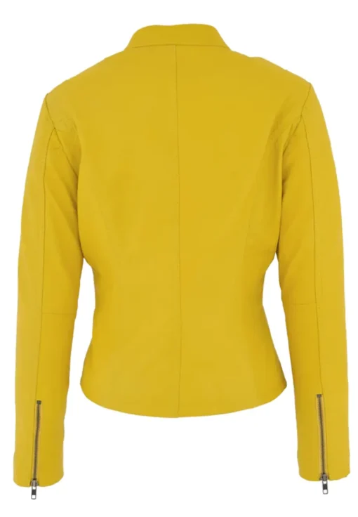 womens-casual-zip-up-yellow-faux-leather-biker-jacket