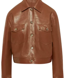womens-cognac-faux-leather-jacket
