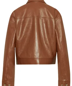womens-cognac-faux-leather-shirt-jacket