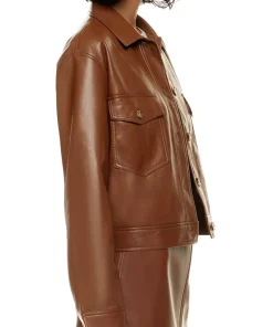 womens-cognac-faux-leather-shirt-jacket