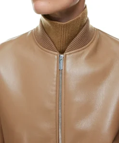 Women's Constant Camel Faux Leather Bomber Jacket 13 womens-constant-camel-faux-leather-bomber-jacket