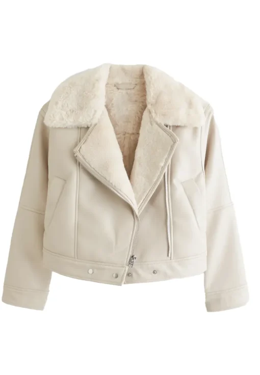 womens-cream-faux-leather-shearling-biker-jacket