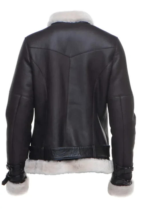 womens-dark-brown-faux-leather-shearling-jacket