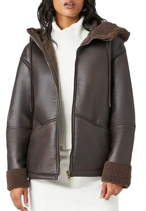 womens-dark-brown-faux-leather-shearling-jacket-with-hood
