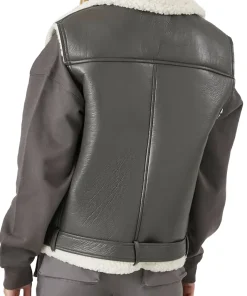 womens-dark-grey-faux-leather-shearling-vest