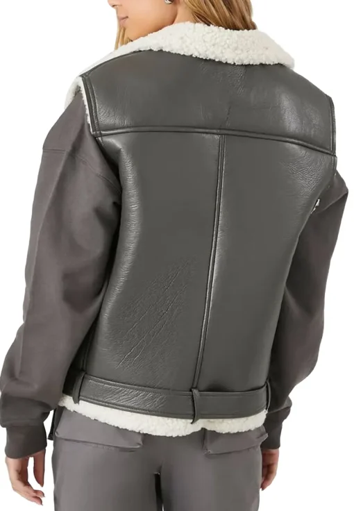 womens-dark-grey-faux-leather-shearling-vest